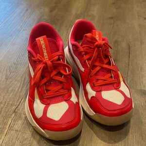 Women’s Size 7.5 Red, Pink, White  1 Nike Jordans